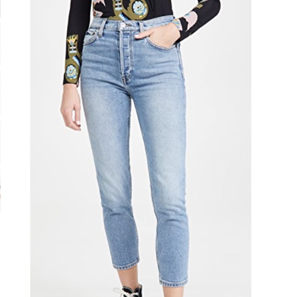 Re/Done Jeans 90s High Rise Ankle Crop 28